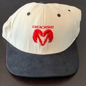 Vintage Dodge Hat Truck Ram Chrysler Mopar Embroidered Red cream black